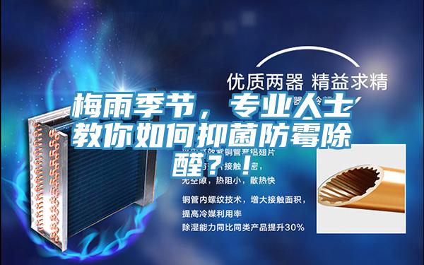 梅雨季節，專業人士教你如何抑菌防黴除醛？！